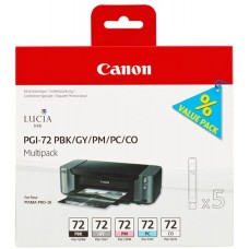 Canon Multipack ngjyrë e zezë/ngjyrë magenta/ngjyrë e kaltër/ngjyrë gri/ngjyrë trasparente PGI-72multi1 6403B007 5 kartuça PGI-72: PBK +GY +PM +PC +CO