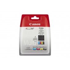 Canon Multipack ngjyrë e zezë/ngjyrë e kaltër/ngjyrë magenta/ngjyrë e verdhë Multipack CLI-551 cmybk 6509B009 konfeksion multi: bk/c/m/y