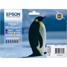 Epson Multipack ngjyrë e zezë / ngjyrë e kaltër / ngjyrë magenta / ngjyrë e verdhë / / C13T55974010 T5597 6 Kartuça me bojë: T5591 - T5596