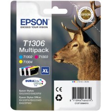 Epson Multipack ngjyrë e kaltër / ngjyrë magenta / ngjyrë e verdhë C13T13064010 T1306 3 kartuça me bojë: T1302 + T1303 + T1304