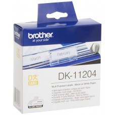 Brother etiketa DK-11204 etiketa, 17x54 mm ngjyrë e bardhë 400 et/rulon