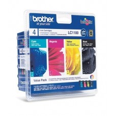 Brother Multipack ngjyrë e zezë/ngjyrë e kaltër/ngjyrë magenta/ngjyrë e verdhë LC1100VALBPDR LC1100 konfeksion miks: bk/c/m/y