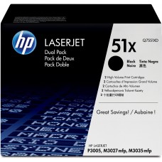 HP Multipack ngjyrë e zezë Q7551XD 51X 2x13.000 faqe