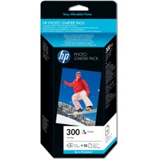 HP Value Pack CG846EE 300 Fotoset, 50 foto 10x15 cm + 1x HP 300 color